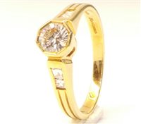 Ringe Brotto Gioielli Dame Mario Fontana in Gelbgold Diamante 0.44 Ct 01075D55/28-12 - 01075D55/28-12